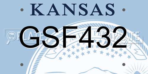 GSF432 Kansas License Plate