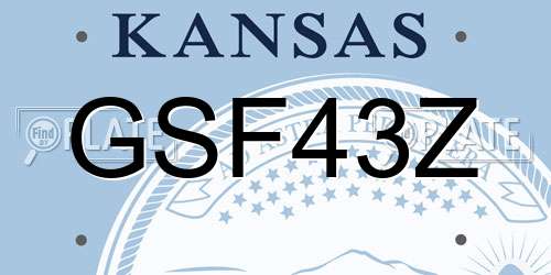 GSF43Z Kansas License Plate