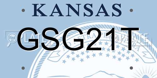 GSG21T Kansas License Plate