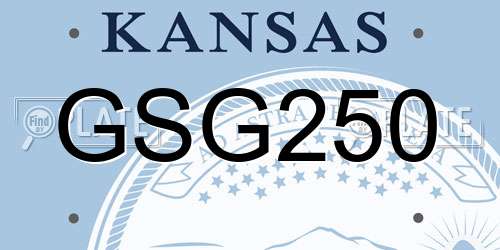 GSG250 Kansas License Plate