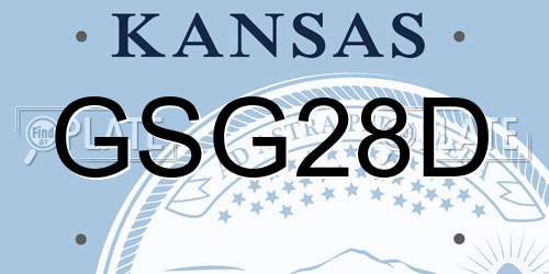 GSG28D Kansas License Plate