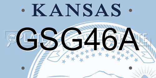 GSG46A Kansas License Plate