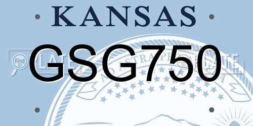 GSG750 Kansas License Plate
