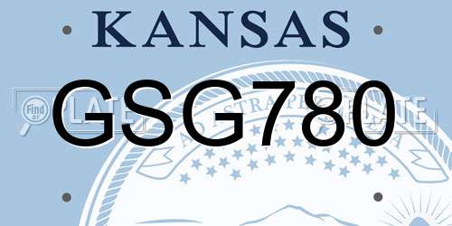 GSG780 Kansas License Plate
