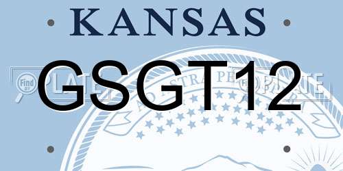 GSGT12 Kansas License Plate