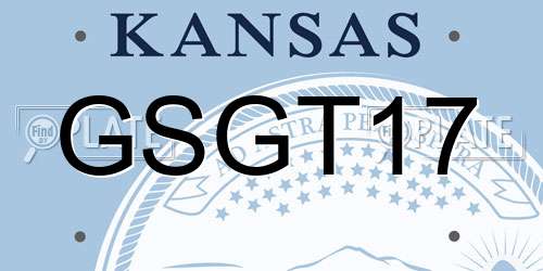 GSGT17 Kansas License Plate