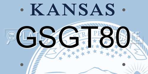 GSGT80 Kansas License Plate