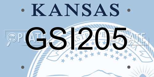 GSI205 Kansas License Plate