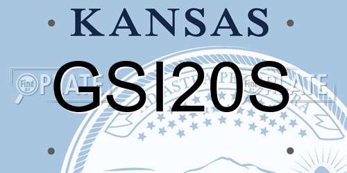 GSI20S Kansas License Plate