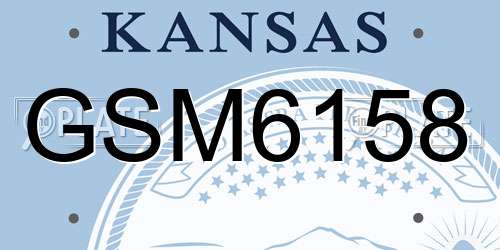 GSM6158 Kansas License Plate
