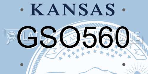 GSO560 Kansas License Plate