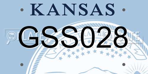 GSS028 Kansas License Plate