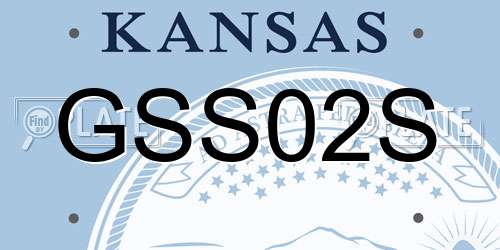 GSS02S Kansas License Plate