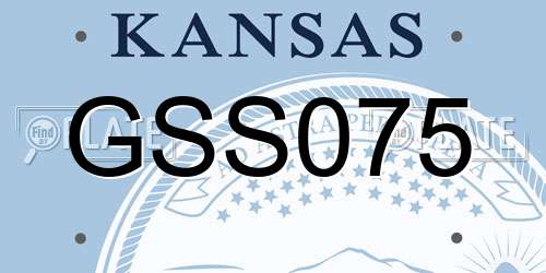 GSS075 Kansas License Plate
