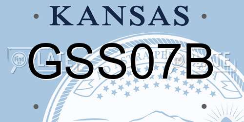 GSS07B Kansas License Plate