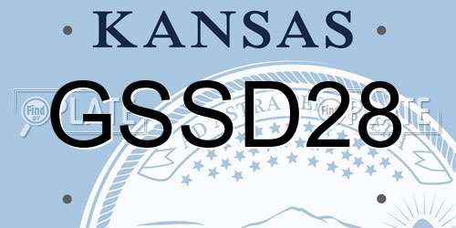 GSSD28 Kansas License Plate