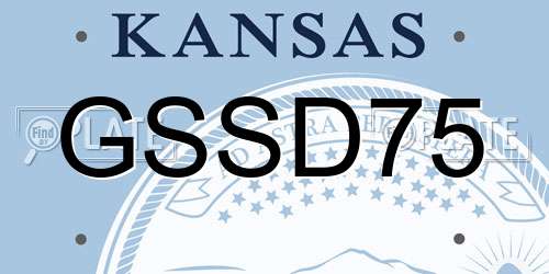 GSSD75 Kansas License Plate