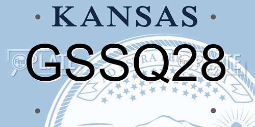 GSSQ28 Kansas License Plate