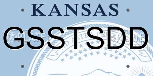 GSSTSDD Kansas License Plate