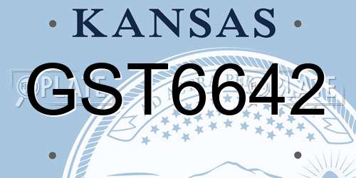 GST6642 Kansas License Plate