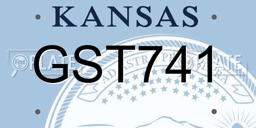 GST741 Kansas License Plate