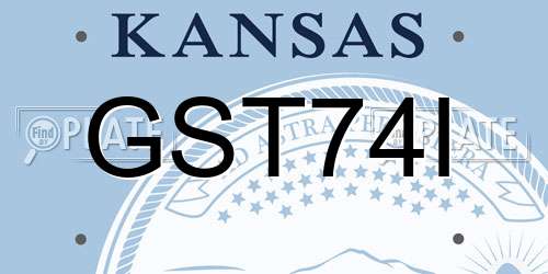 GST74I Kansas License Plate