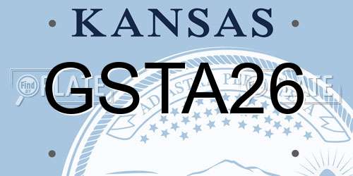 GSTA26 Kansas License Plate