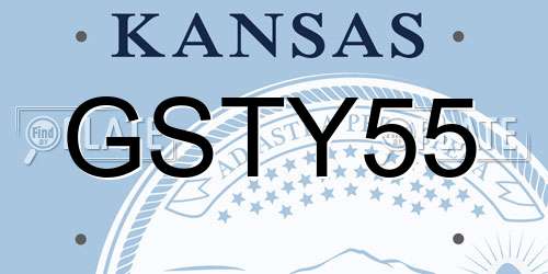 GSTY55 Kansas License Plate