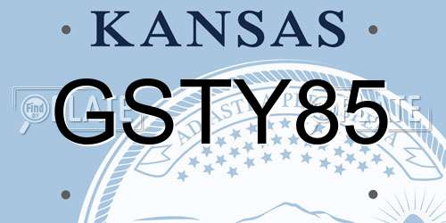 GSTY85 Kansas License Plate