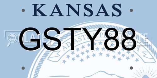 GSTY88 Kansas License Plate