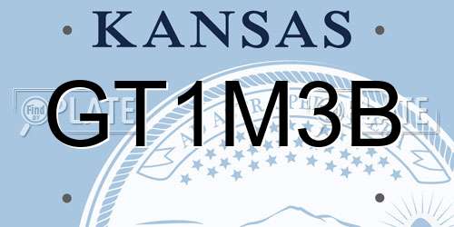GT1M3B Kansas License Plate