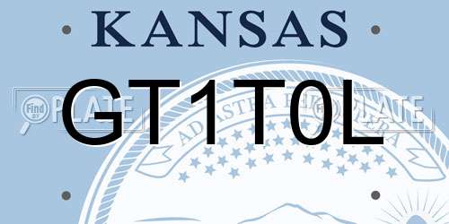 GT1T0L Kansas License Plate
