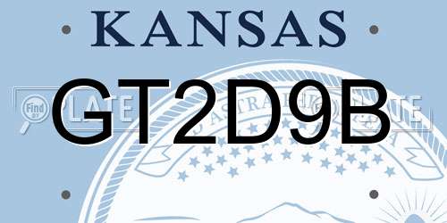 GT2D9B Kansas License Plate