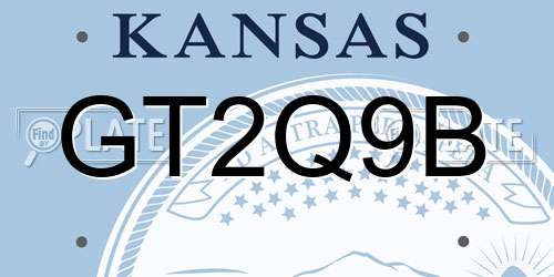 GT2Q9B Kansas License Plate