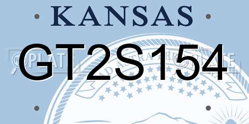 GT2S154 Kansas License Plate