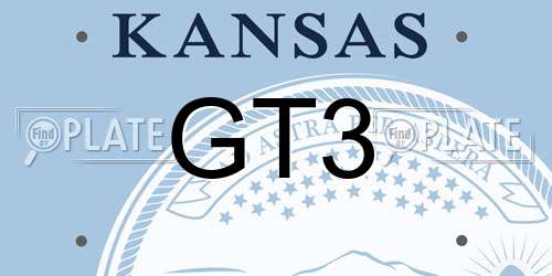 GT3 Kansas License Plate