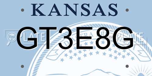 GT3E8G Kansas License Plate