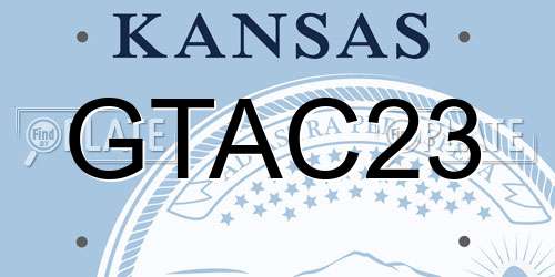 GTAC23 Kansas License Plate