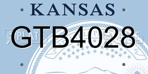 GTB4028 Kansas License Plate