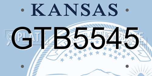 GTB5545 Kansas License Plate