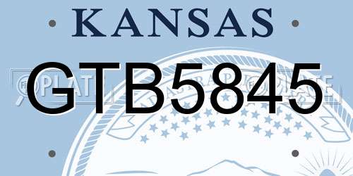 GTB5845 Kansas License Plate
