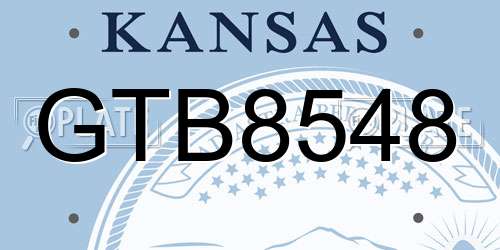 GTB8548 Kansas License Plate