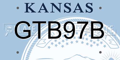 GTB97B Kansas License Plate