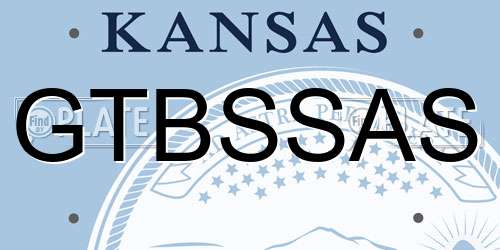 GTBSSAS Kansas License Plate