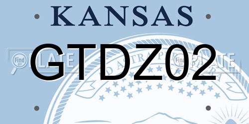 GTDZ02 Kansas License Plate