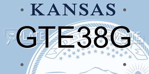 GTE38G Kansas License Plate