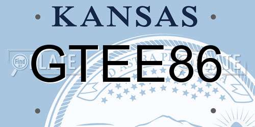 GTEE86 Kansas License Plate