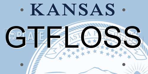 GTFLOSS Kansas License Plate