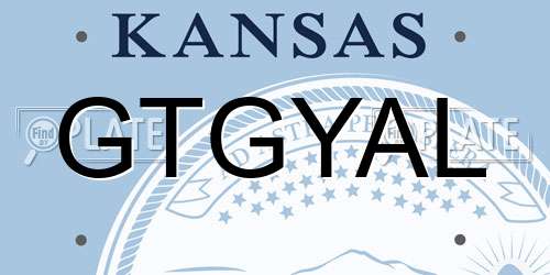 GTGYAL Kansas License Plate
