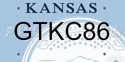 GTKC86 Kansas License Plate